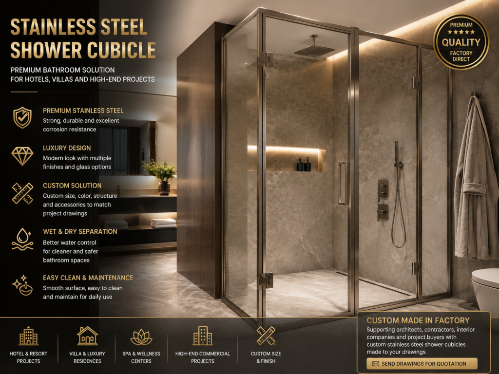 Stainless Steel Shower Cubicle for Projects
