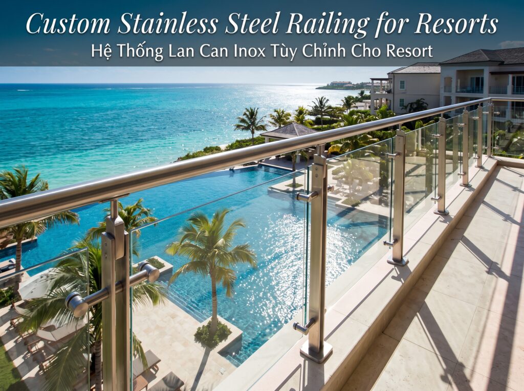 Custom Stainless Steel Railing for Resorts