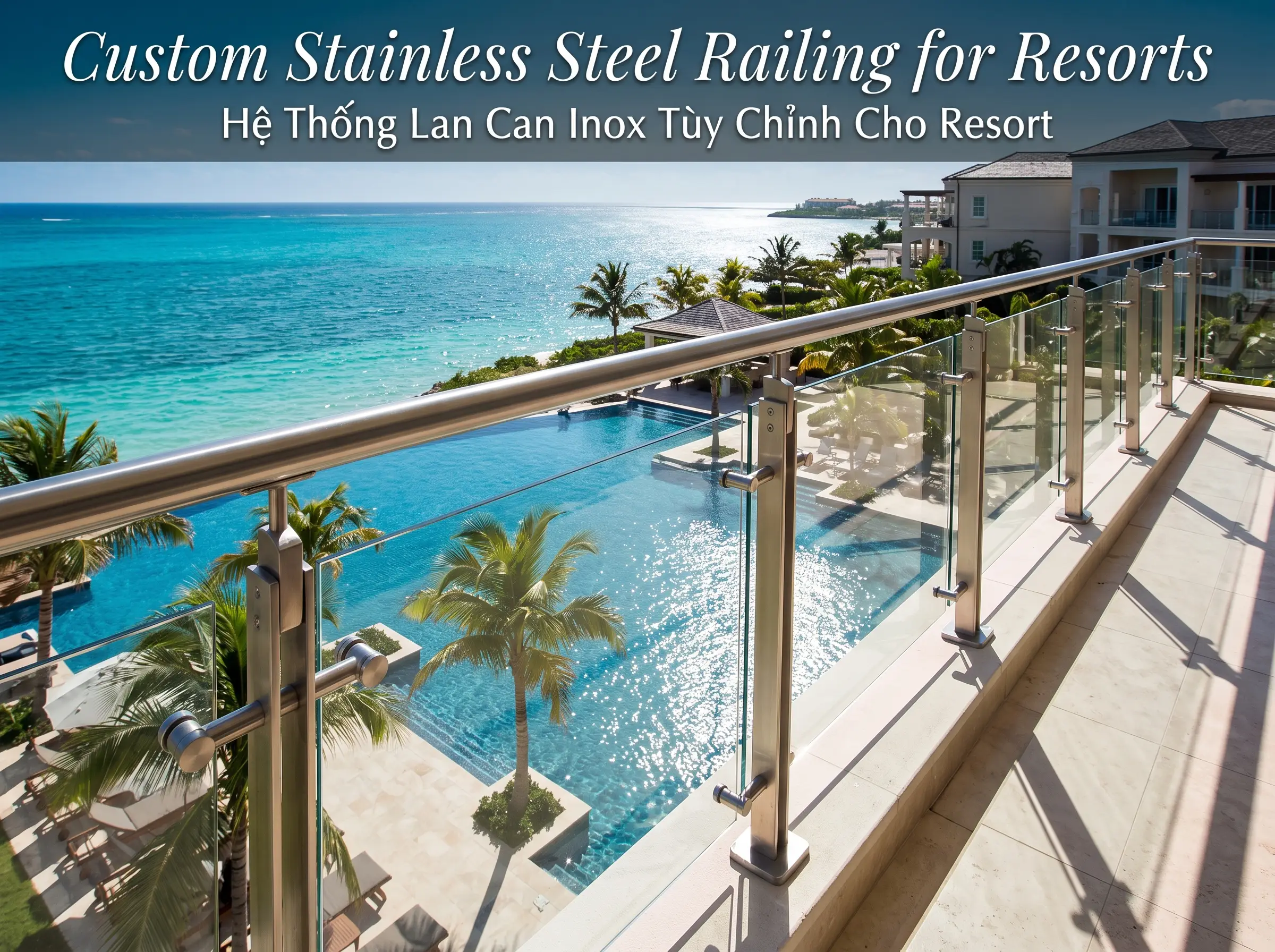 Custom Stainless Steel Railing for Resorts